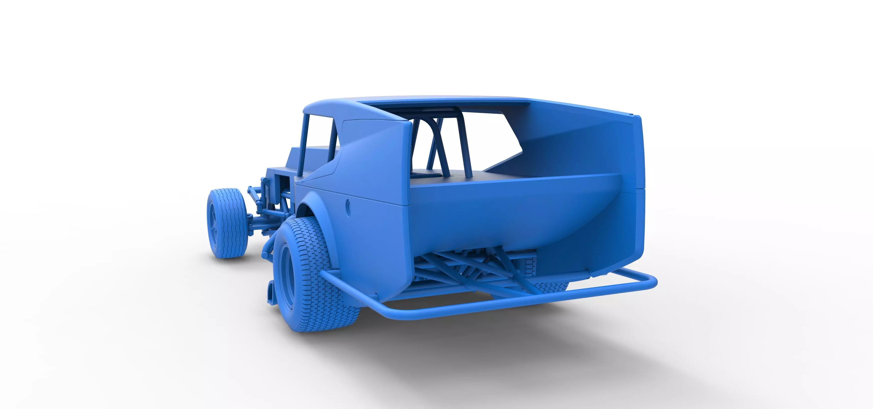 Vintage Dirt Modified stock car Version 5 Scale 1 to 25 3D print model_41