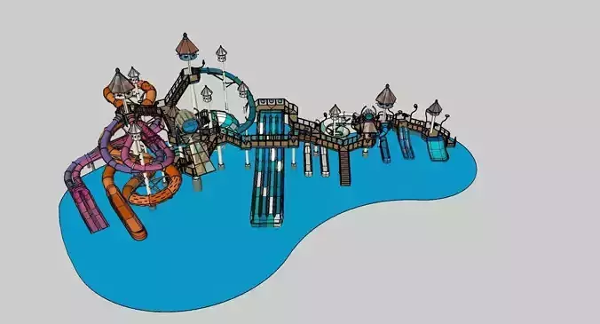 Water Park Slide Complex 13