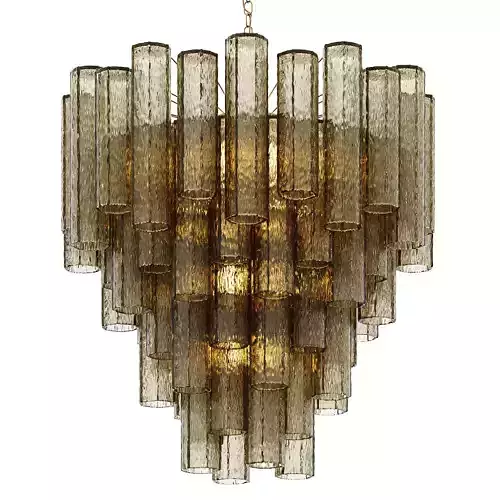  Murano Chandelier 48 Pink Glass Tubes