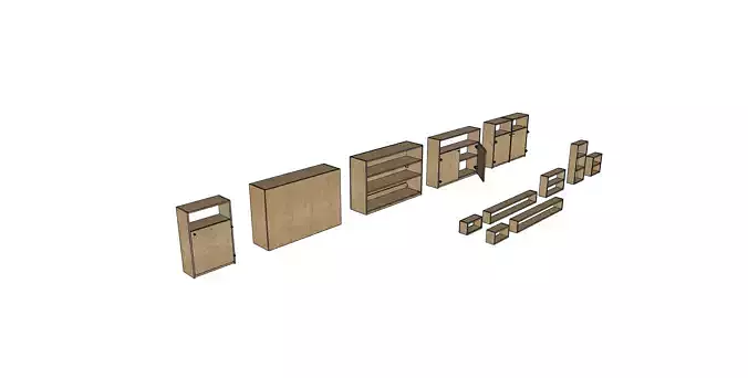 Shop and Home Furniture Bundle 3D Models STL OBJ FBX 3DS