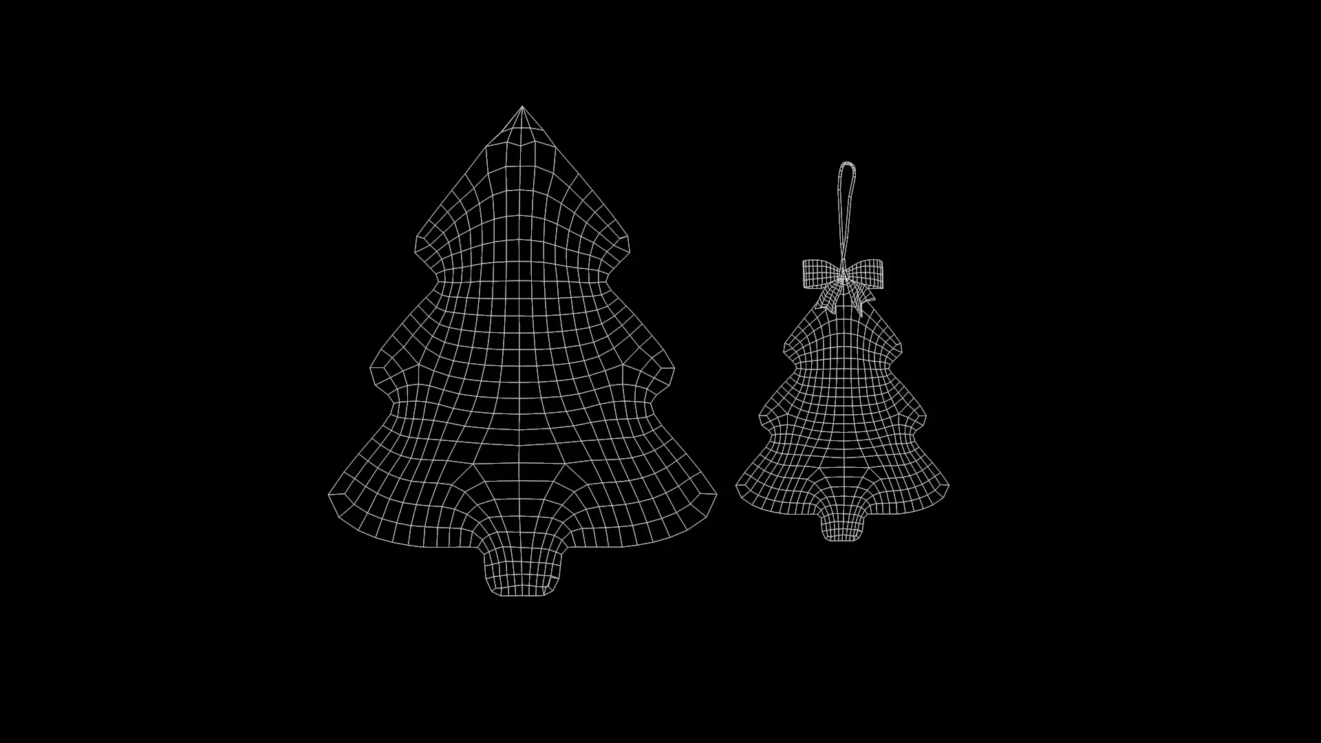 Christmas Tree Pouf and Pillow 3D Model 3D model_5