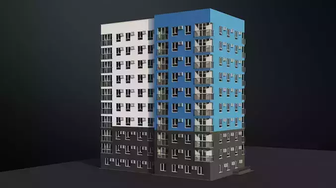Multi-storey building 3D model 2
