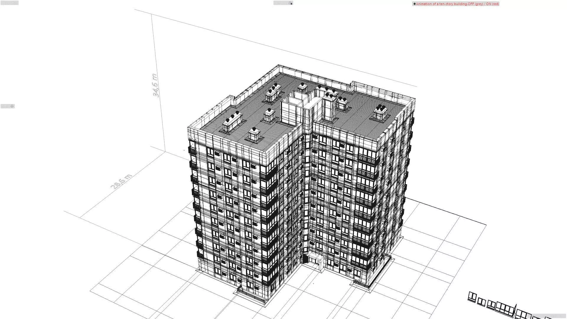 Multi-storey building 3D model_12