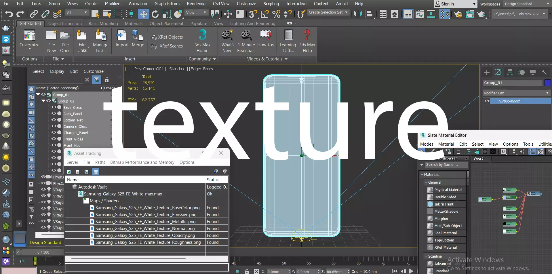 Samsung Galaxy S25 FE White 3D model_12