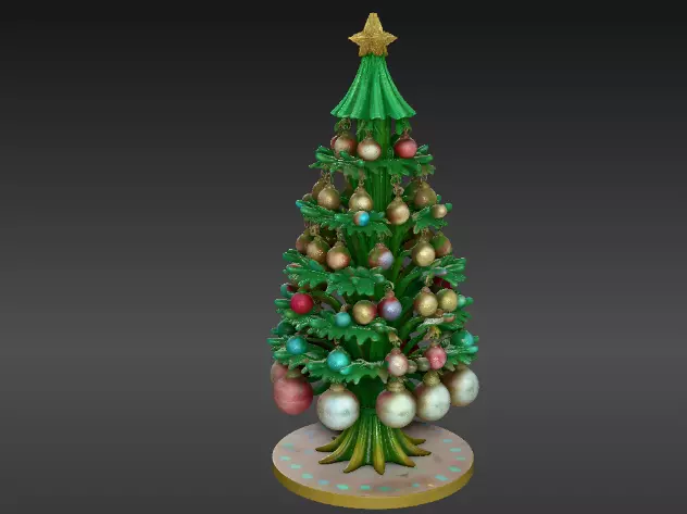 Christmas Ornament Tree Stand 3D Model Decoration 3D print model_7