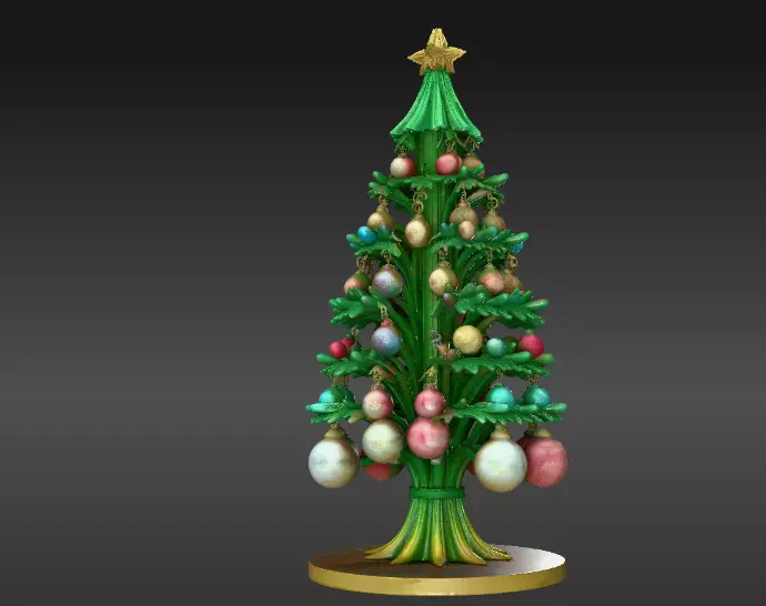 Christmas Ornament Tree Stand 3D Model Decoration 3D print model_4