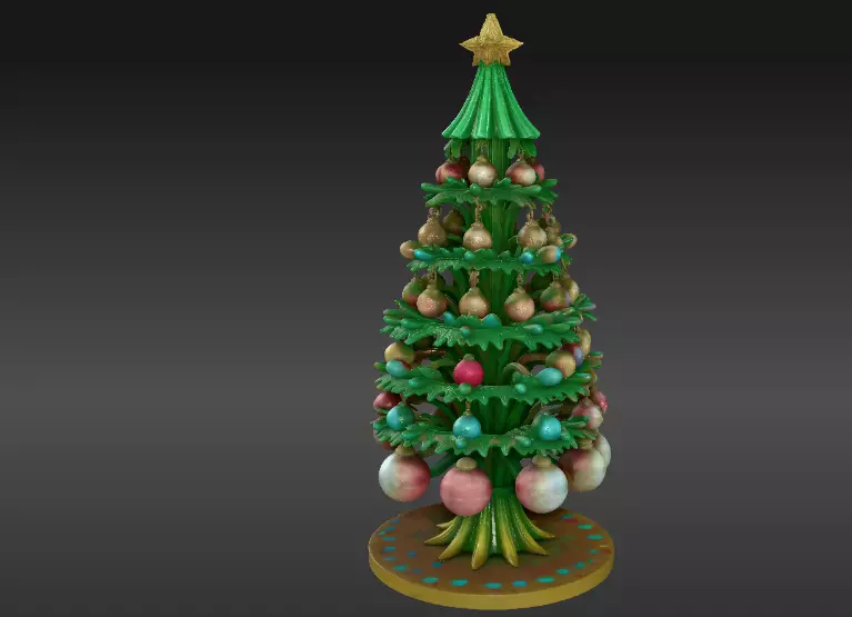 Christmas Ornament Tree Stand 3D Model Decoration 3D print model_3