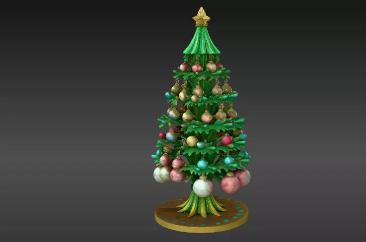 Christmas Ornament Tree Stand 3D Model Decoration 3D print model_8
