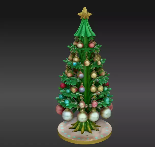 Christmas Ornament Tree Stand 3D Model Decoration 3D print model_2