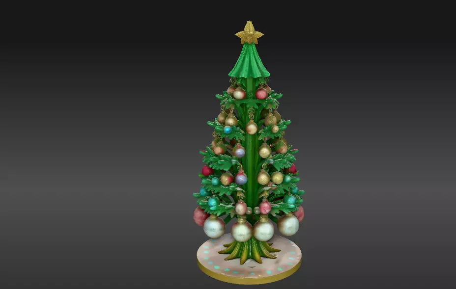 Christmas Ornament Tree Stand 3D Model Decoration 3D print model_0