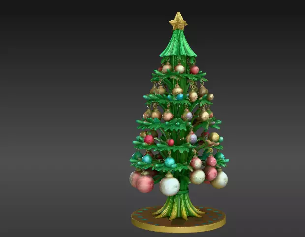 Christmas Ornament Tree Stand 3D Model Decoration 3D print model_5