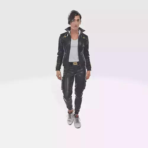 Character in Casual Outfit 10 Low-poly 3D model