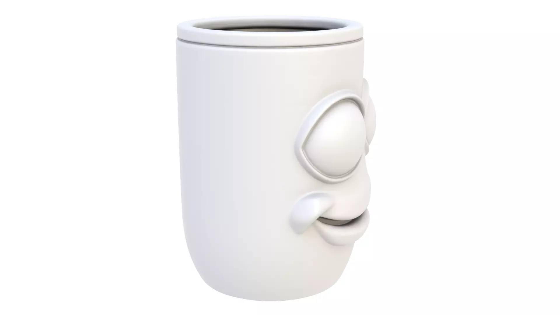 Mug smiling 06 3D model_4