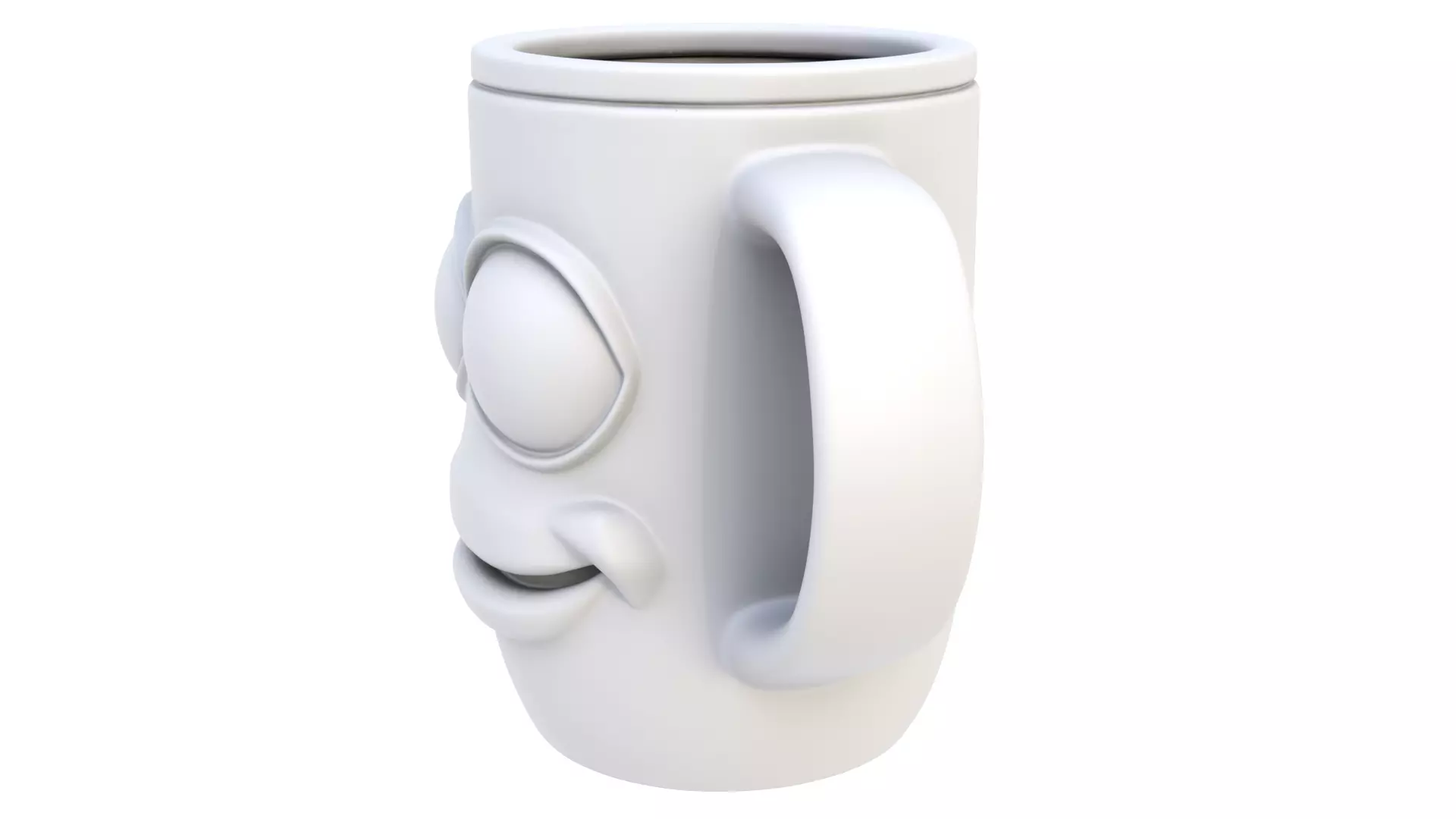 Mug smiling 06 3D model_2