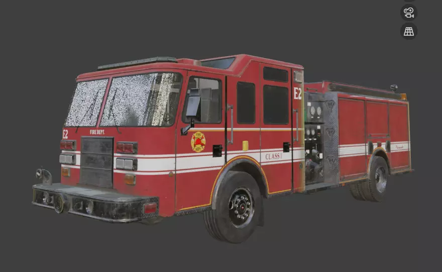 Fire Department Truck - Emergency Vehicle 3D model_19