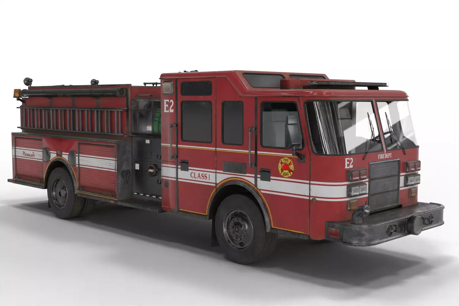Fire Department Truck - Emergency Vehicle 3D model_0