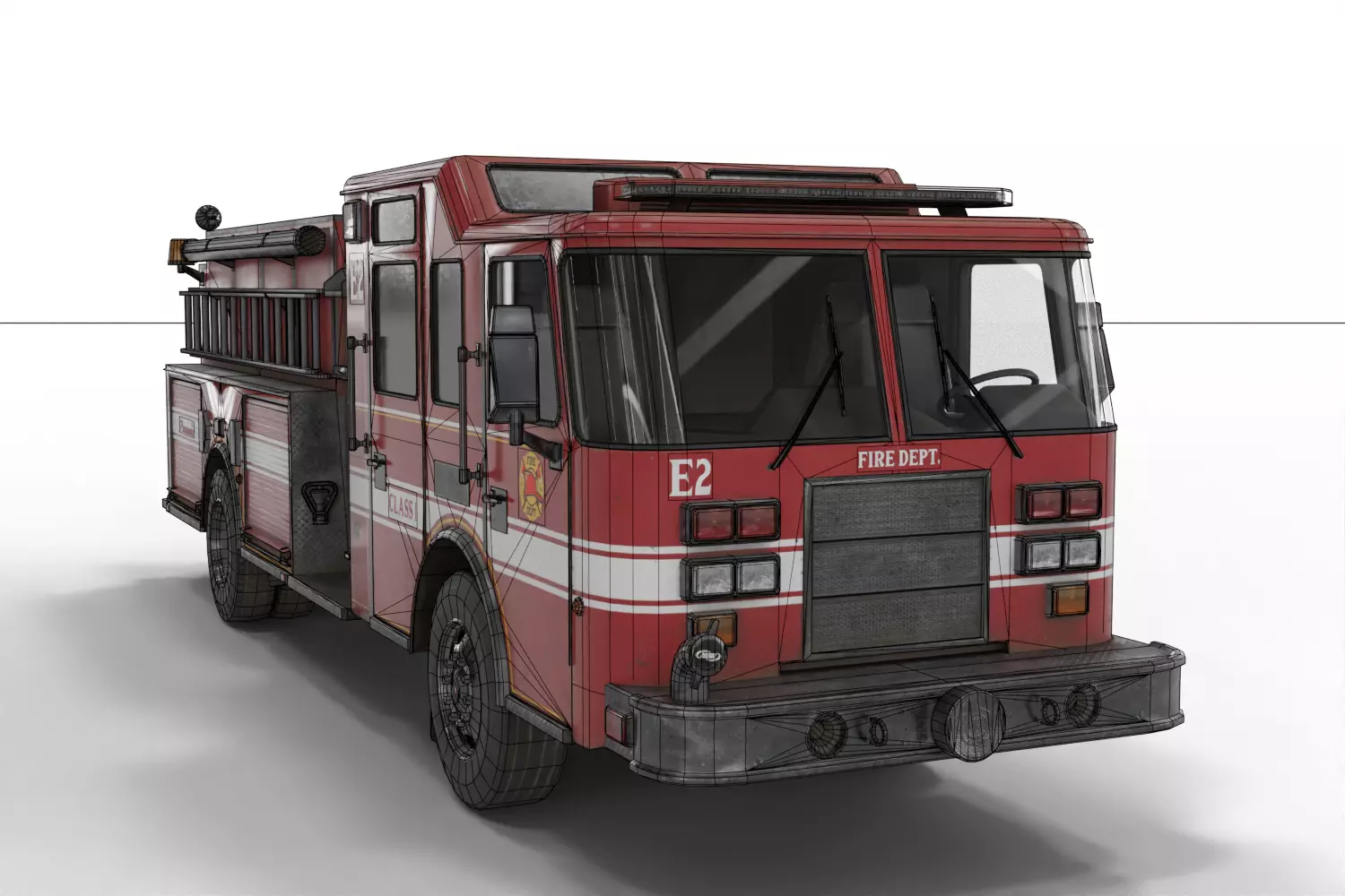 Fire Department Truck - Emergency Vehicle 3D model_2
