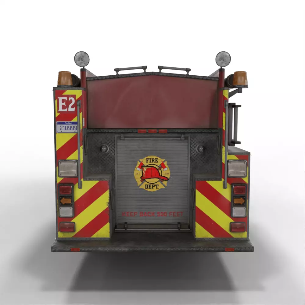 Fire Department Truck - Emergency Vehicle 3D model_15