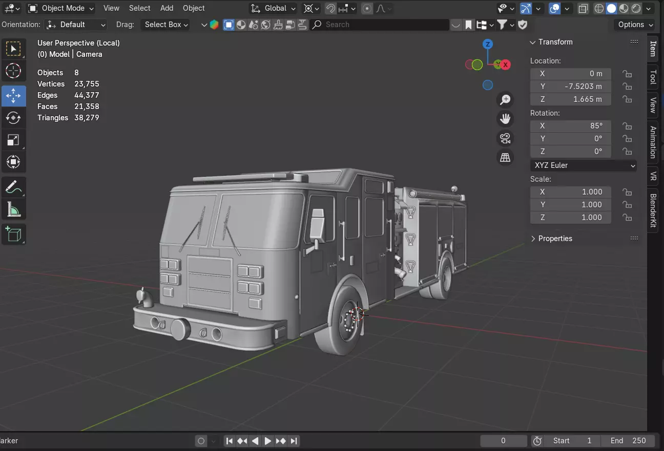 Fire Department Truck - Emergency Vehicle 3D model_18