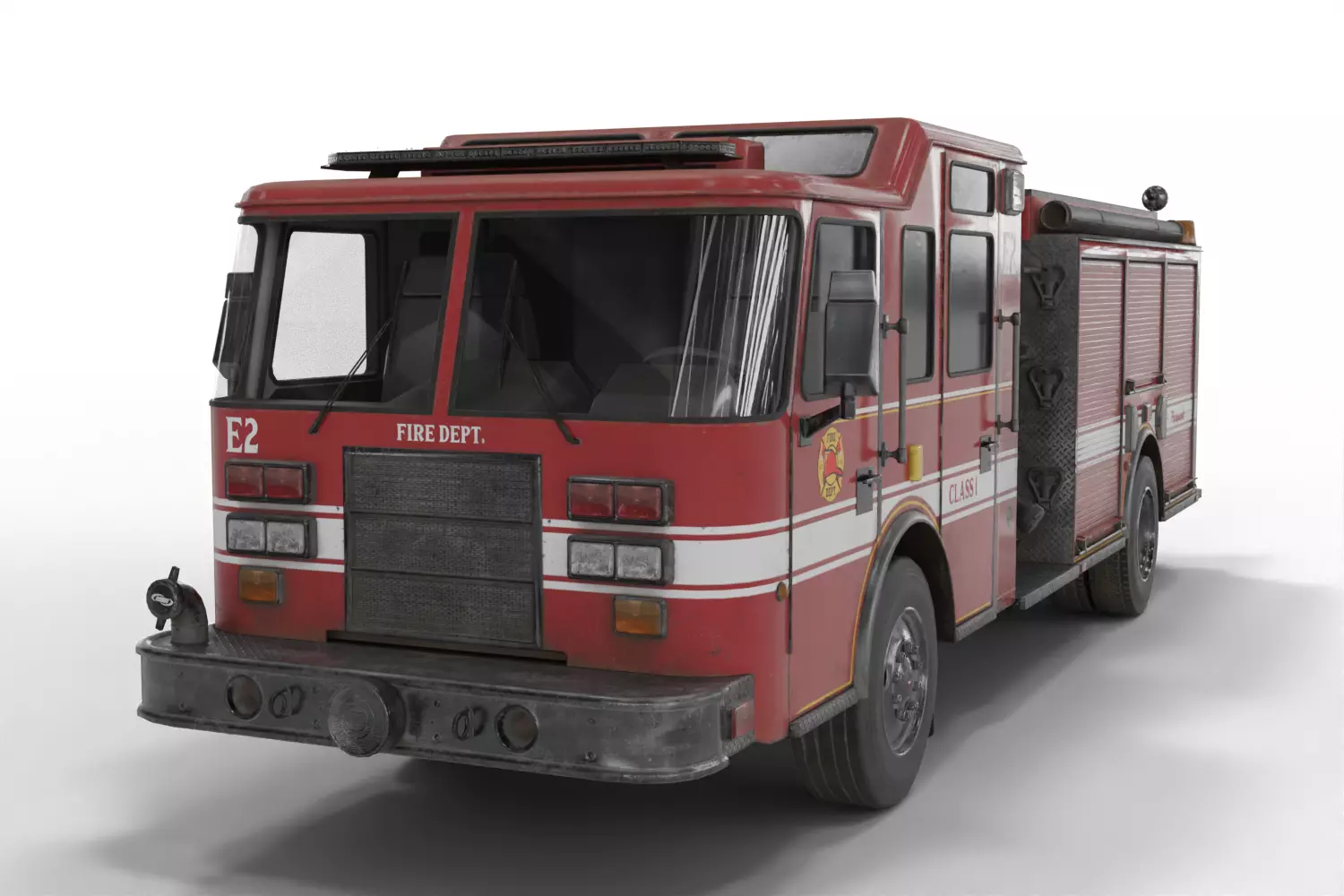 Fire Department Truck - Emergency Vehicle 3D model_4