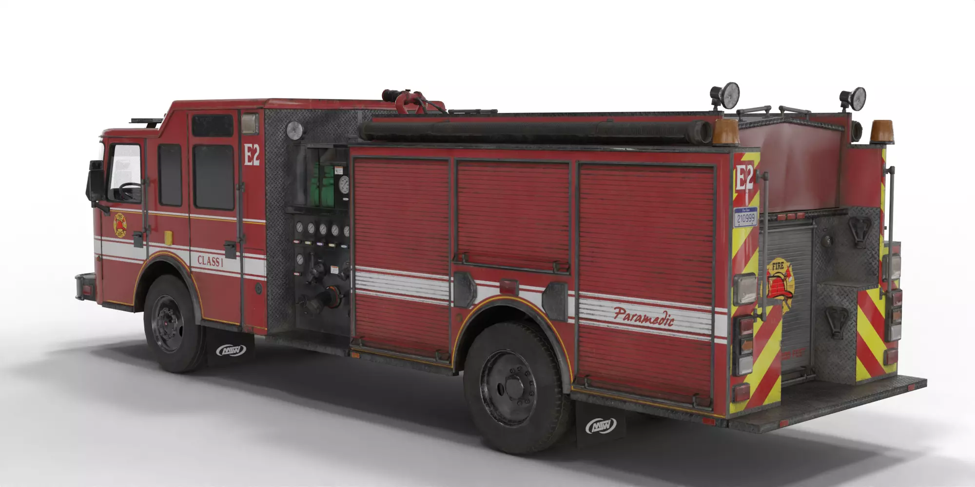 Fire Department Truck - Emergency Vehicle 3D model_14