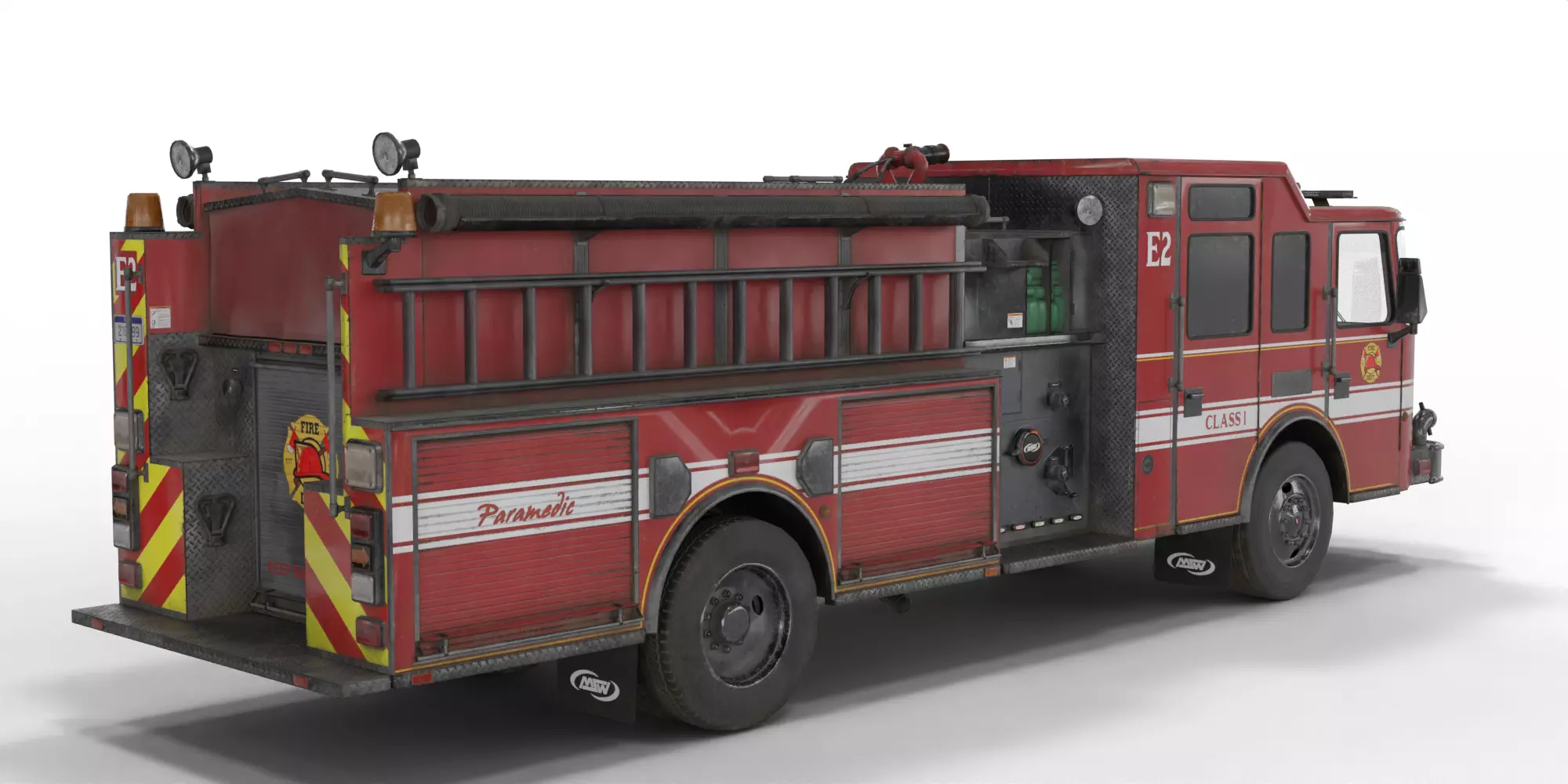 Fire Department Truck - Emergency Vehicle 3D model_13