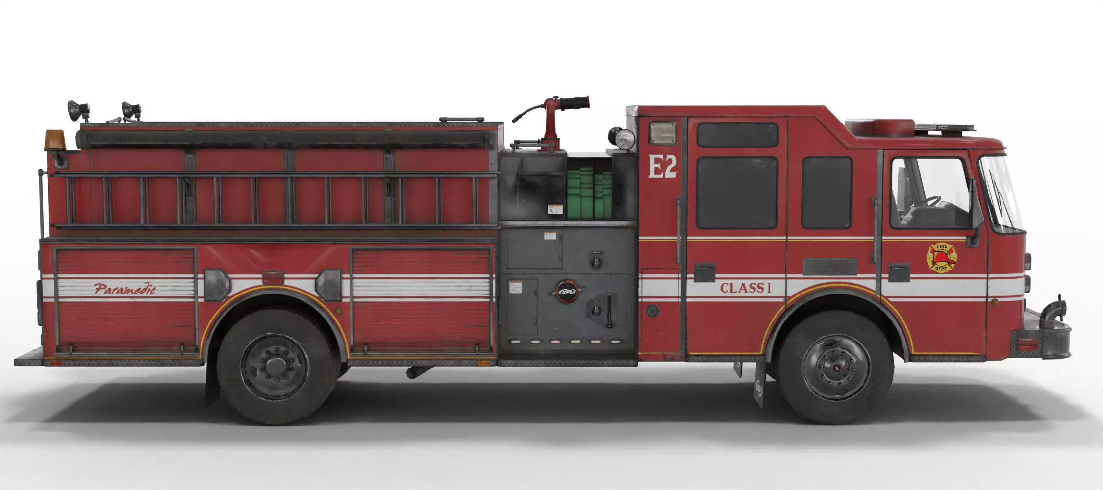 Fire Department Truck - Emergency Vehicle 3D model_12