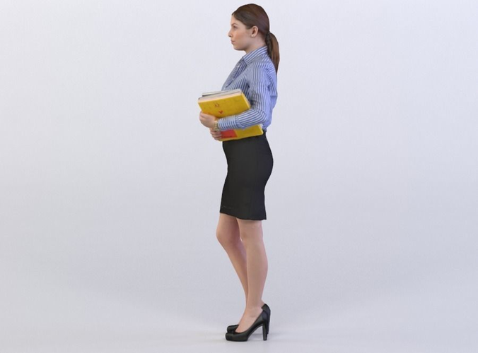 Judy 0443 Woman holding books