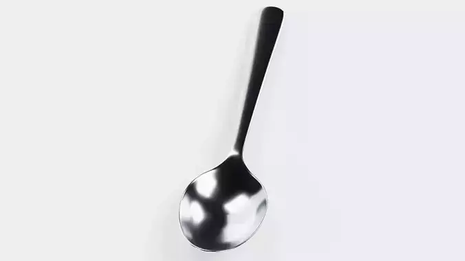 Spoon - Stainless Steel Cutlery Utensil 3D model 6