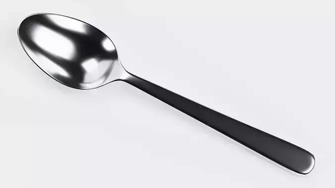 Spoon - Stainless Steel Cutlery Utensil 3D model 3