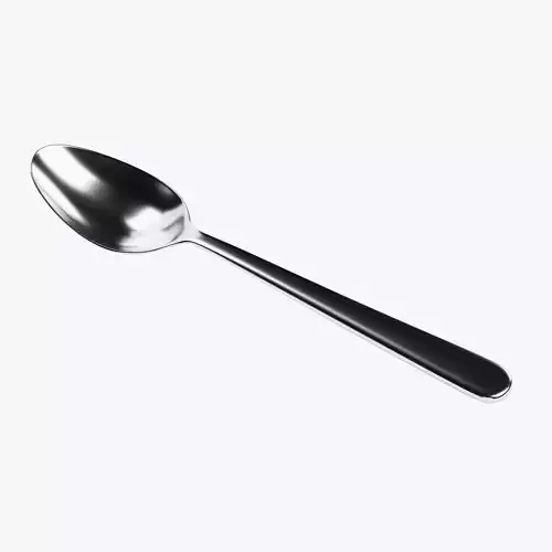 Spoon - Stainless Steel Cutlery Utensil 3D model