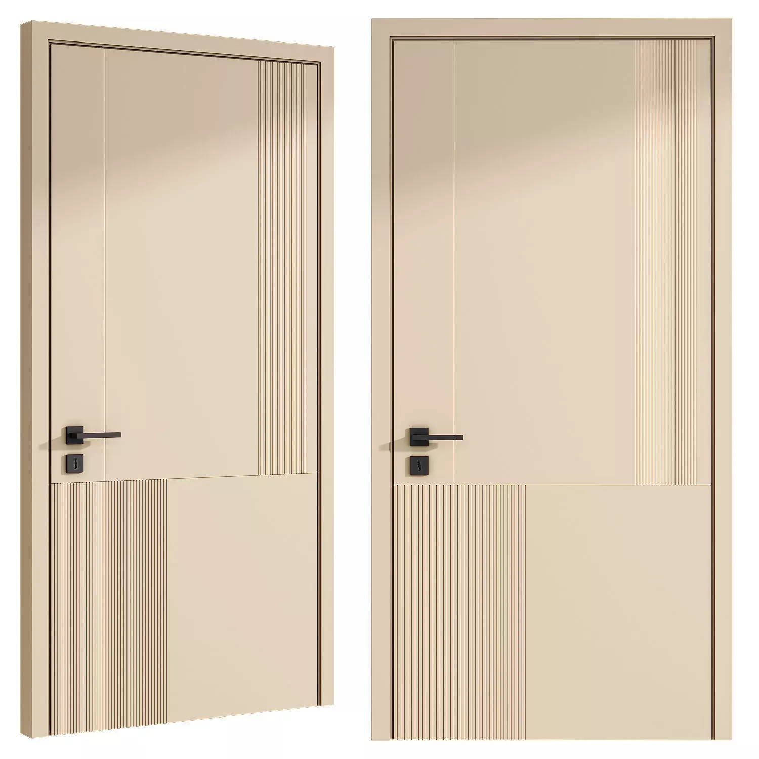  Interior door 5 Low-poly 3D model_3