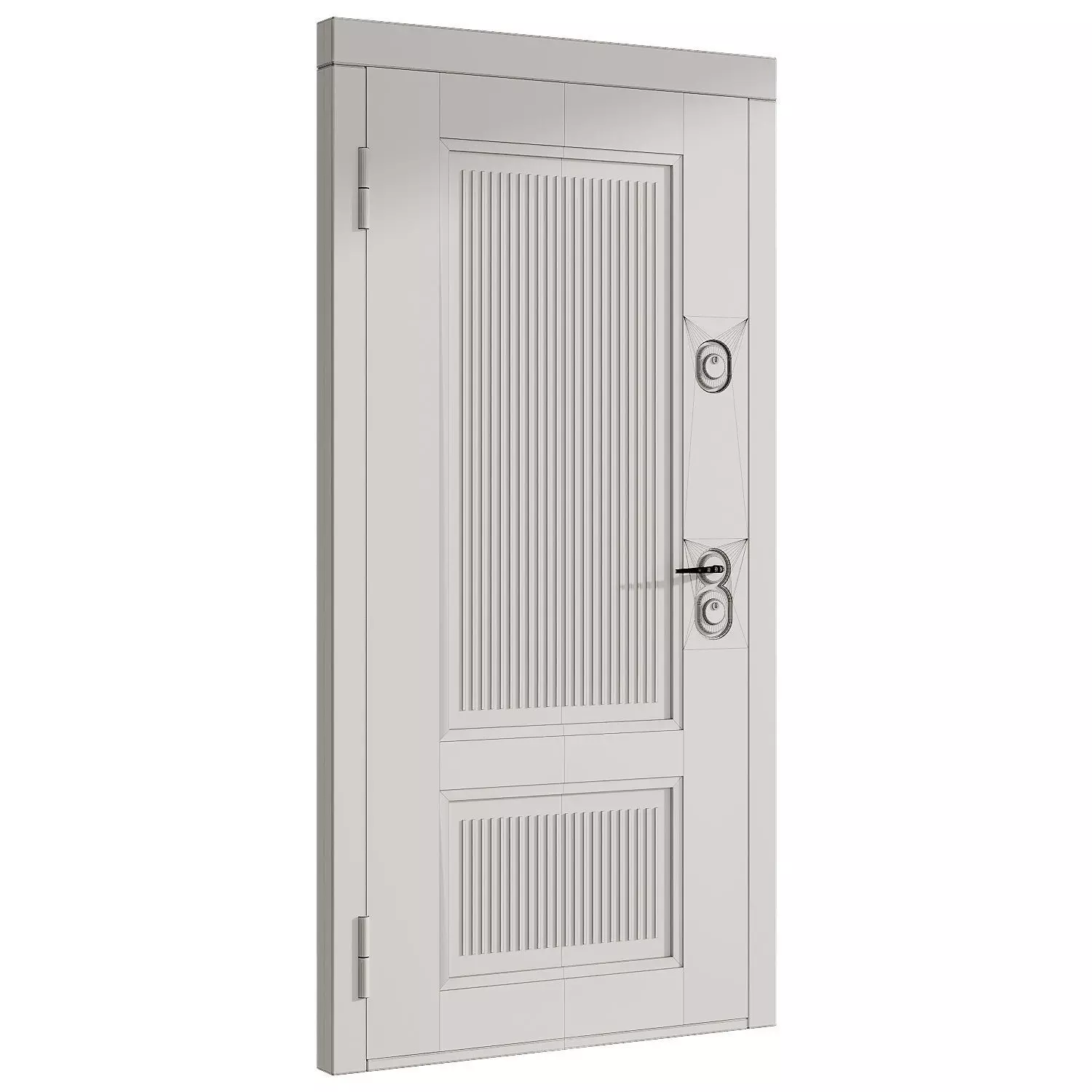 Interior door 7 Low-poly 3D model_2