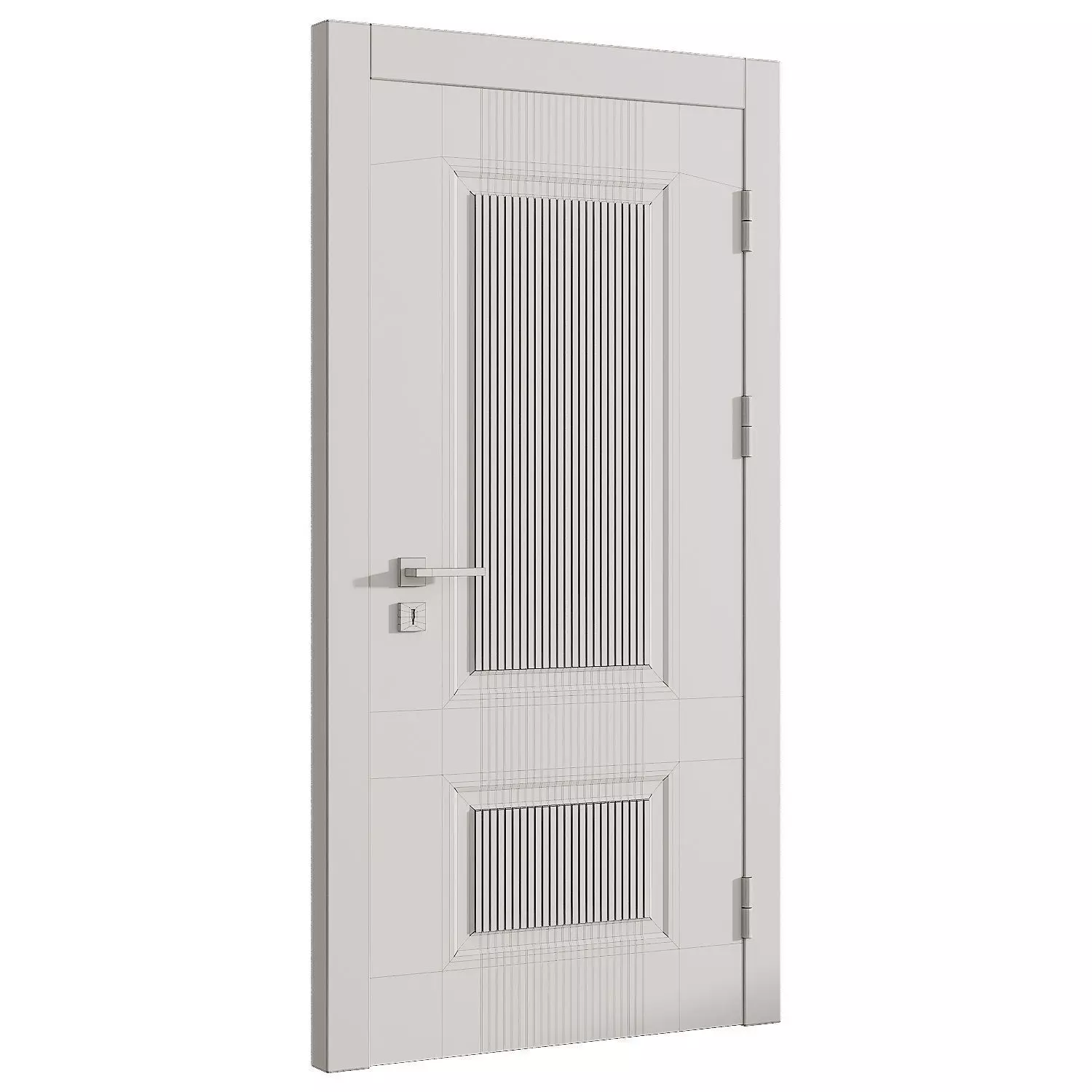Interior door 8 Low-poly 3D model_3