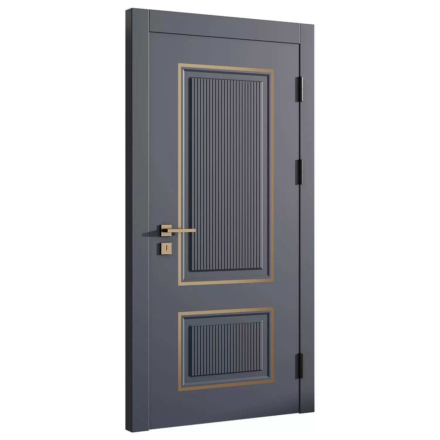 Interior door 8 Low-poly 3D model_0