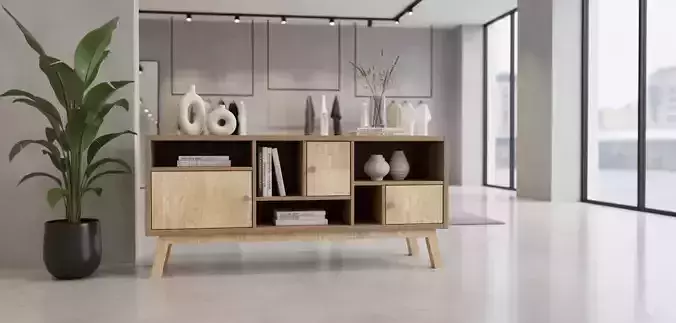 Multiplex Sideboard 3D Model STL OBJ FBX 3DS
