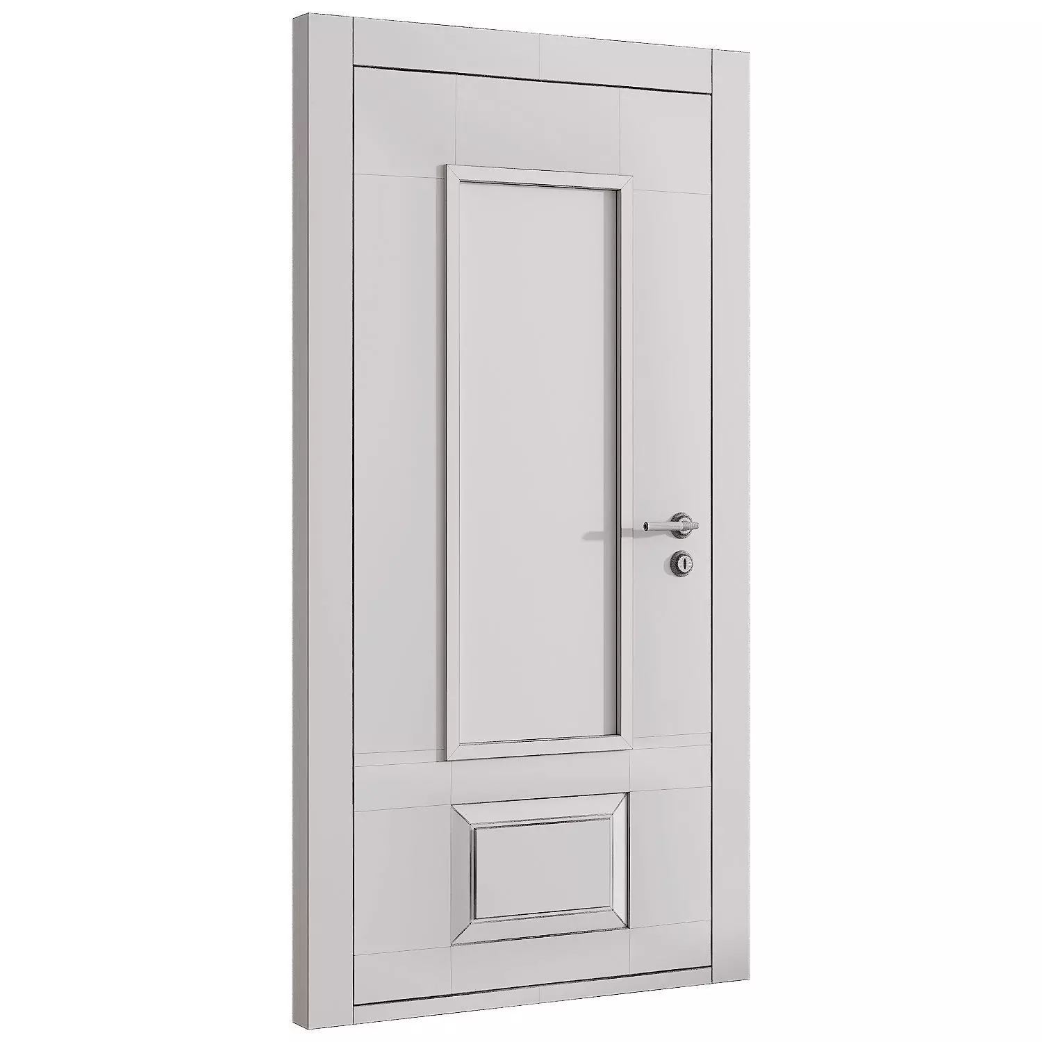 Interior door 10 Low-poly 3D model_3