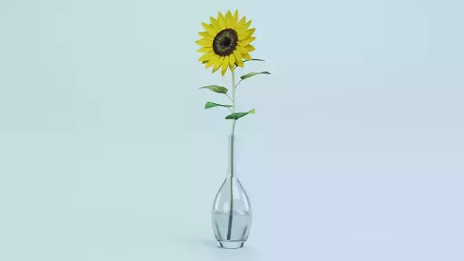-Sunflower in Vase-