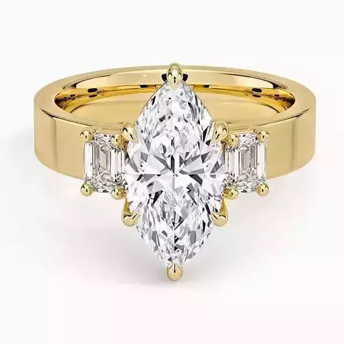 Three stone diamond ring 04