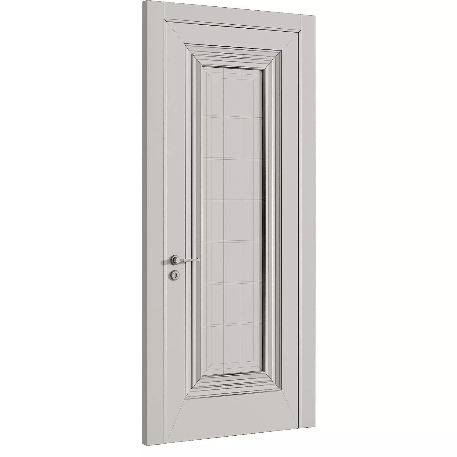 Interior door 17 Low-poly 3D model_2