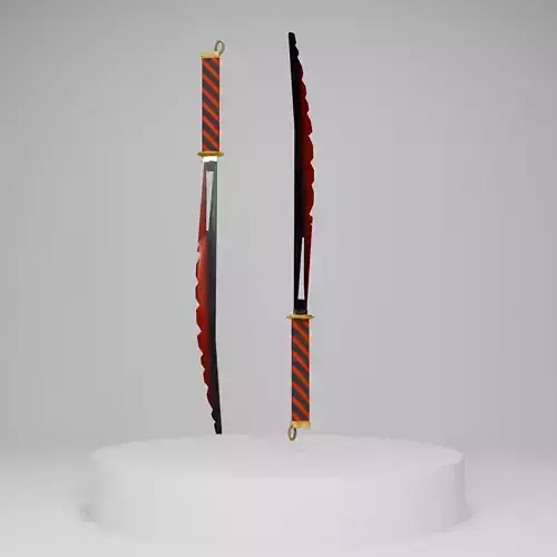 Stylised Sword game ready low poli model