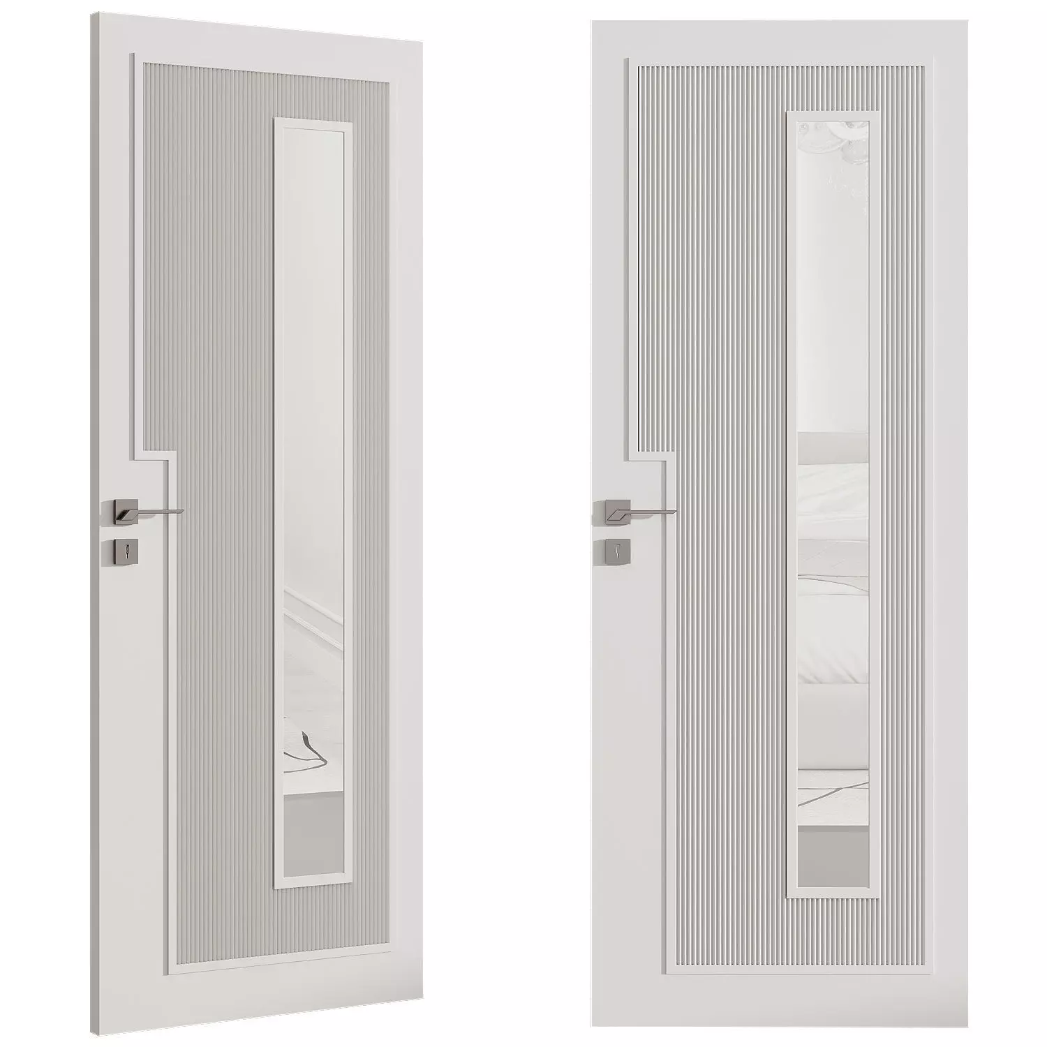 Interior door 19 Low-poly 3D model_3