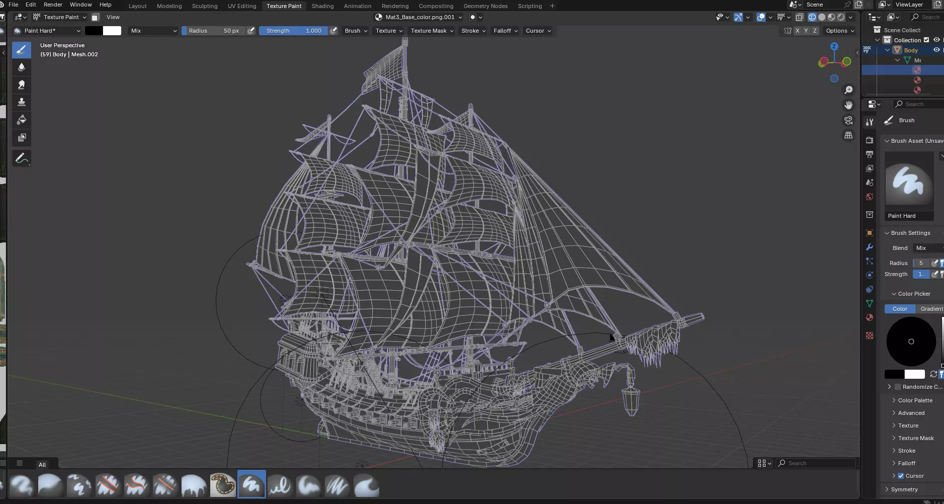 Reaper pirate ship Low-poly 3D model_16