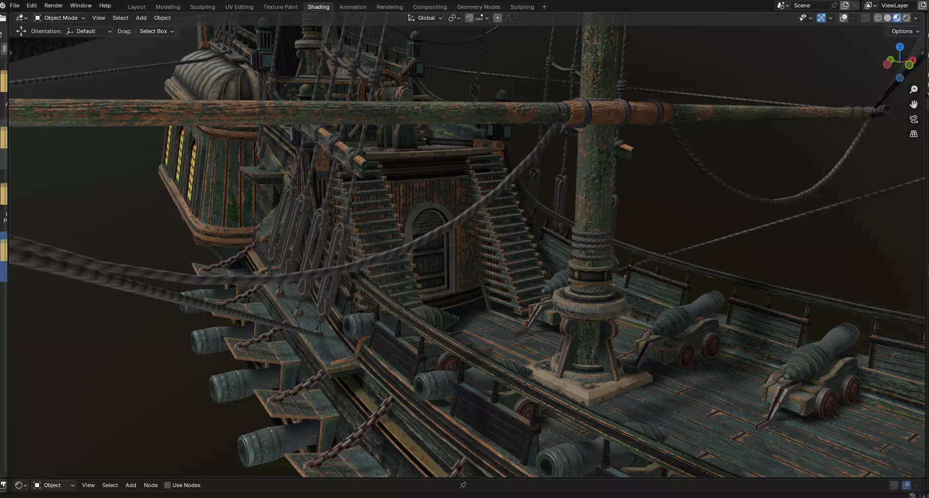 Reaper pirate ship Low-poly 3D model_2