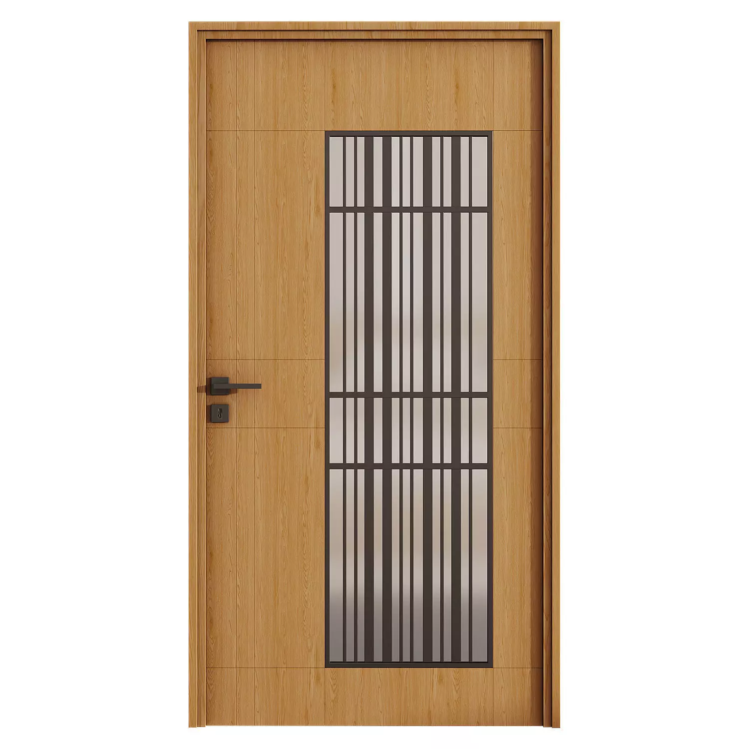 Interior door 22 Low-poly 3D model_1