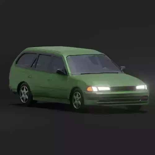 Stationwagon Car LowPoly