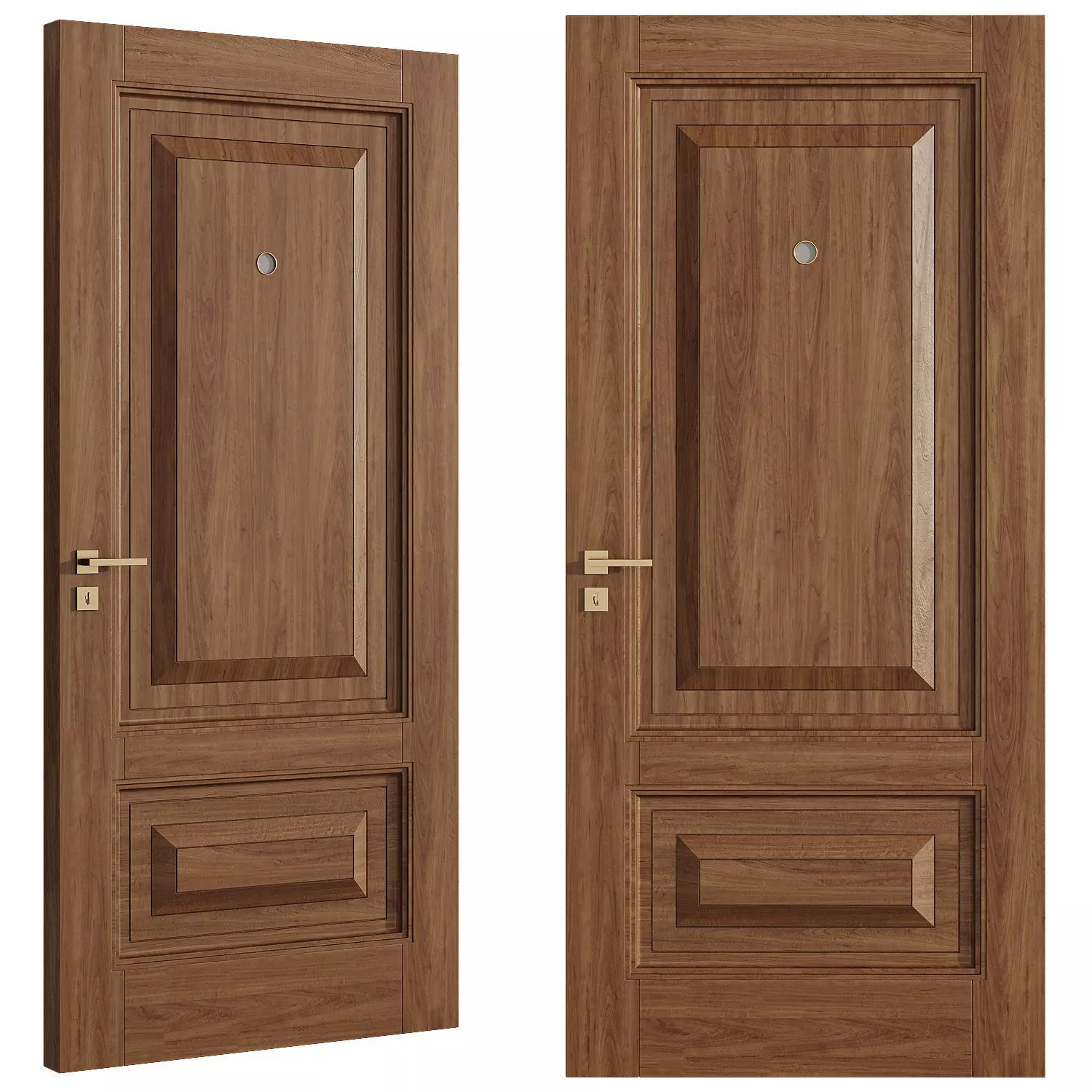 Interior door 24 Low-poly 3D model_3