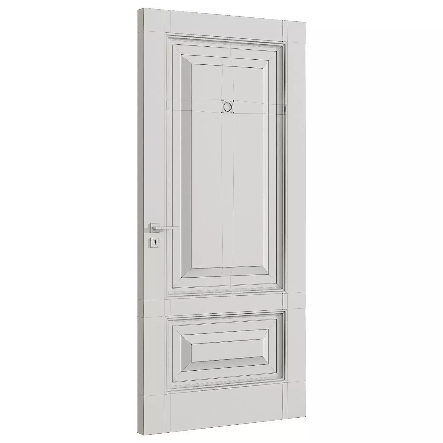 Interior door 24 Low-poly 3D model_2