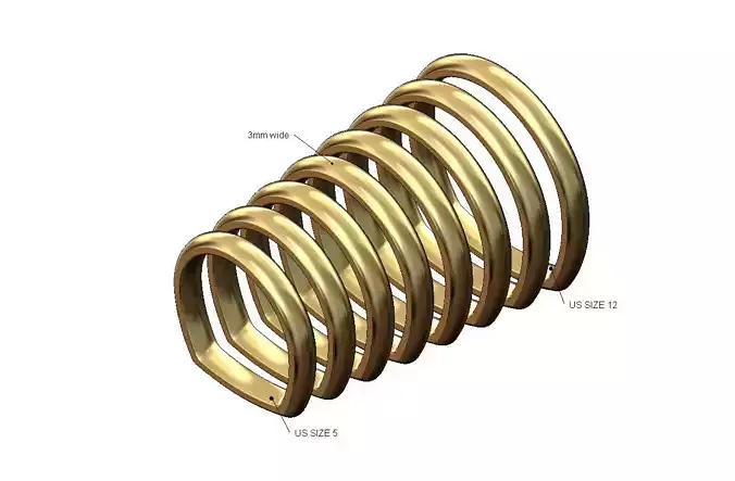 Euro shank 3mm wide comfort fit dome band US sizes 5to12