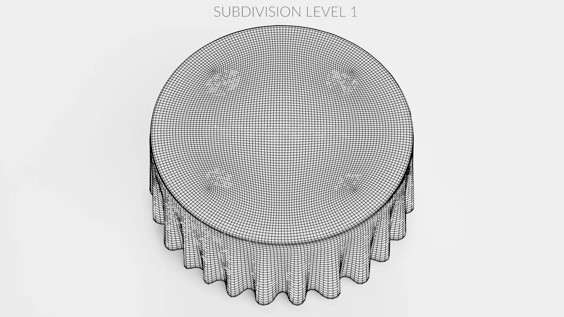 -Tablecloth with Table Round- 3D model_11